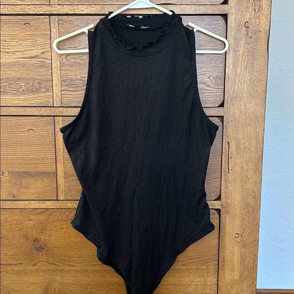 Haute Monde Black Sleeveless Bodysuit